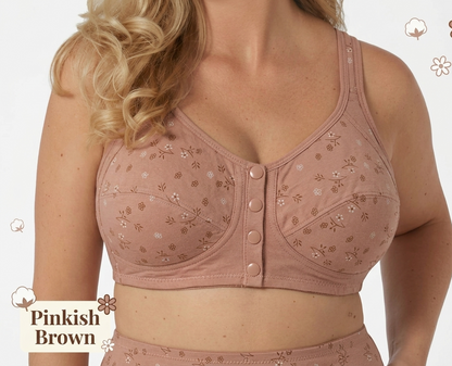 New Anti-Sagging Front Open Button Bra 2026 – Full Support | Lift & Shape