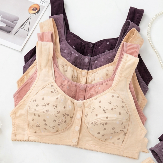 New Anti-Sagging Front Open Button Bra 2026 – Full Support | Lift & Shape