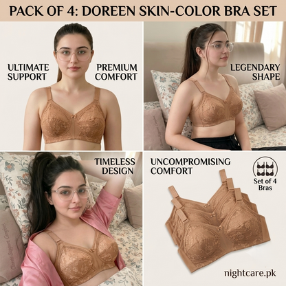 Pack of 4 Original Triumph Doreen Classic Bra – Full Support Non-Padded Complete Wardrobe Value Pack